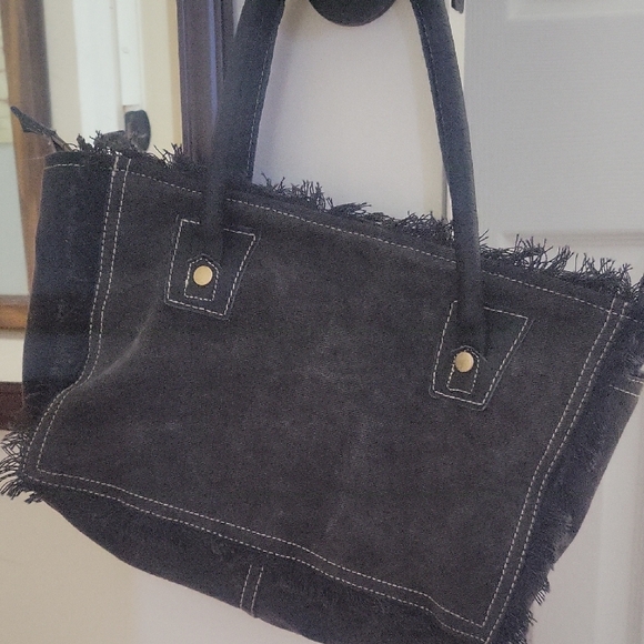 Myra Bag Spotted Black and White Tote - Picture 3 of 5